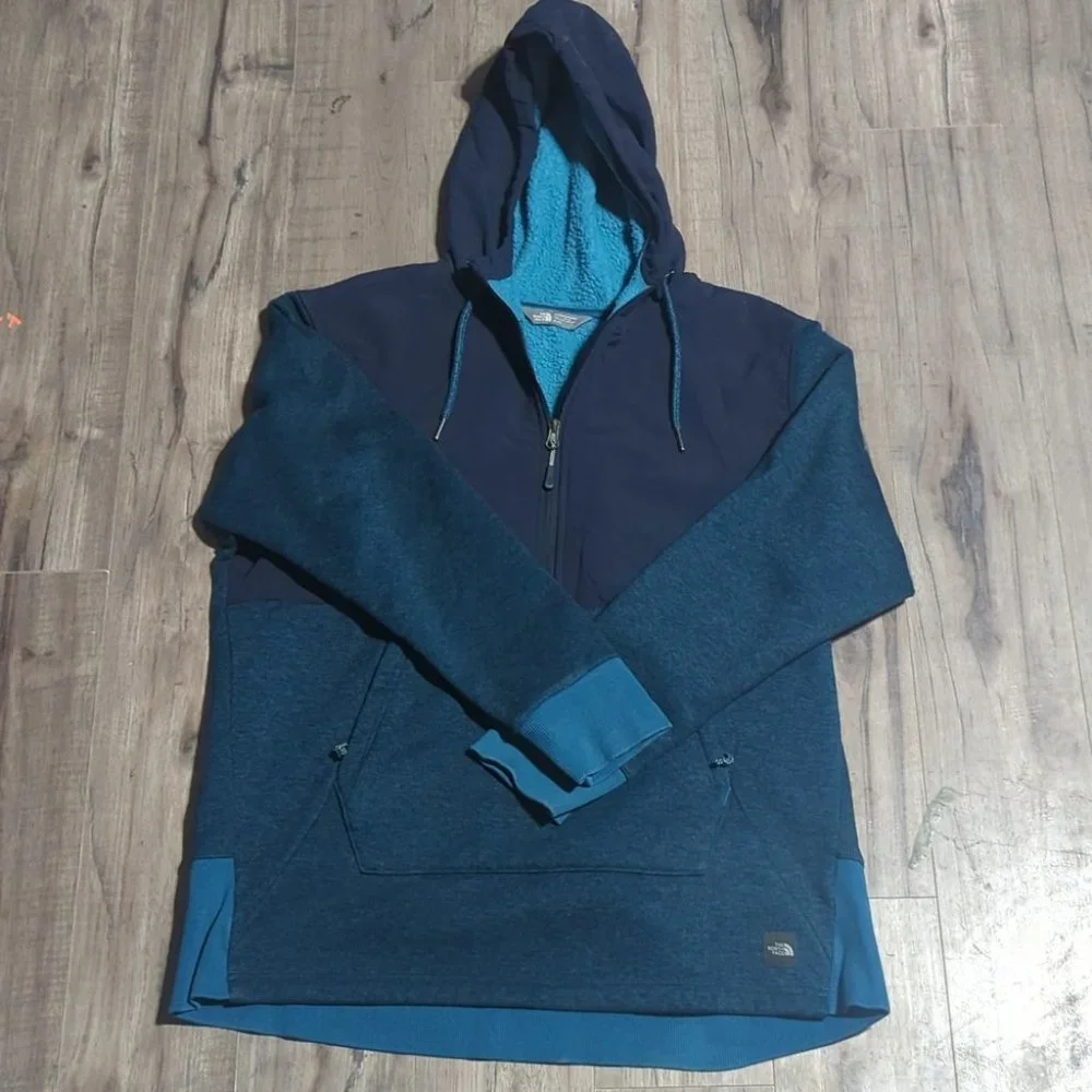 The North Face Women's Tops The North Face Tech Sherpa Xs Hoodie Turquoise Sz XL - Picture 1 of 7